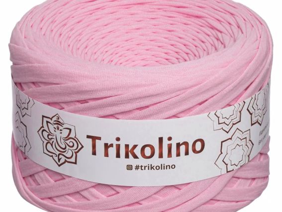 Пряжа Тріколіно трикотажна 7-9 мм 100 м Trikolino 400204 Рожева Сакура