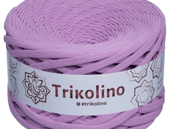 Пряжа Тріколіно трикотажна 7-9 мм 100 м Trikolino 400227 Лаванда