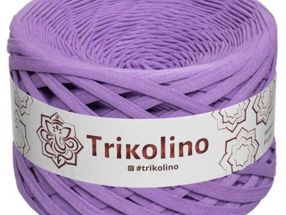 Пряжа Тріколіно трикотажна 7-9 мм 100 м Trikolino 400228 Бузок