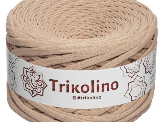 Пряжа Тріколіно трикотажна 7-9 мм 100 м Trikolino 400239 Латте