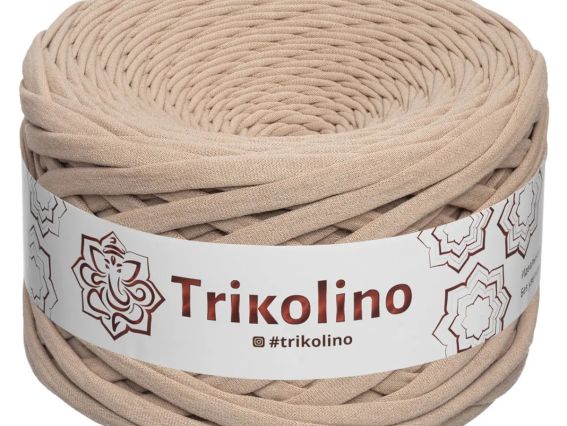 Пряжа Тріколіно трикотажна 7-9 мм 100 м Trikolino 412272 Кава з молоком