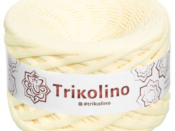 Пряжа Тріколіно трикотажна 7-9 мм 100 м Trikolino 420004 Ванильний пудинг
