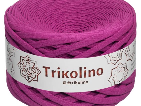 Пряжа Тріколіно трикотажна 7-9 мм 100 м Trikolino 420234 Рожева фуксія