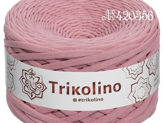Пряжа Тріколіно трикотажна 7-9 мм 100 м Trikolino 420356 Рум'яна