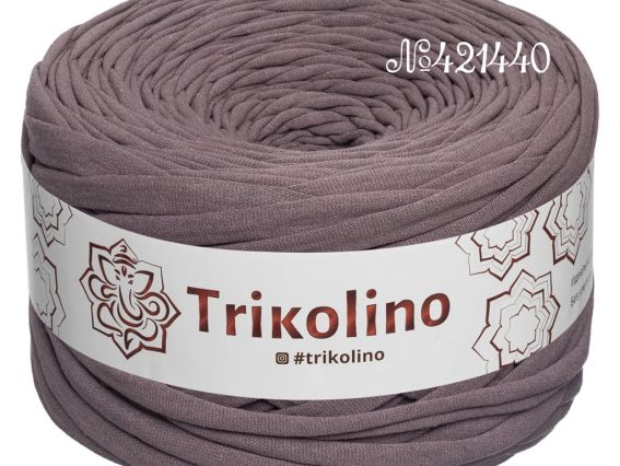 Пряжа Тріколіно трикотажна 7-9 мм 100 м Trikolino 421440 Кава