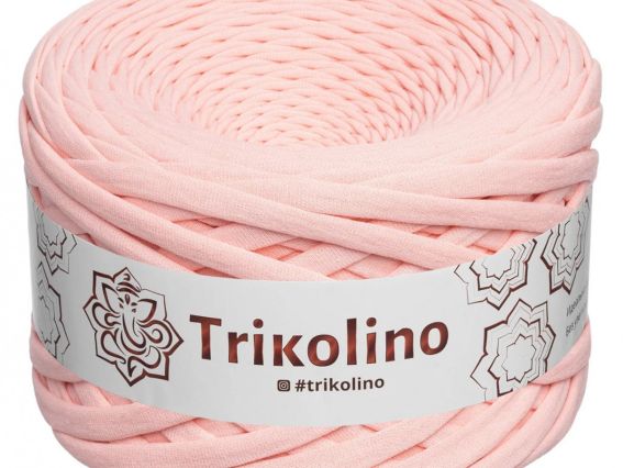 Пряжа Тріколіно трикотажна 7-9 мм 100 м Trikolino 421904 Персиковий пломбір