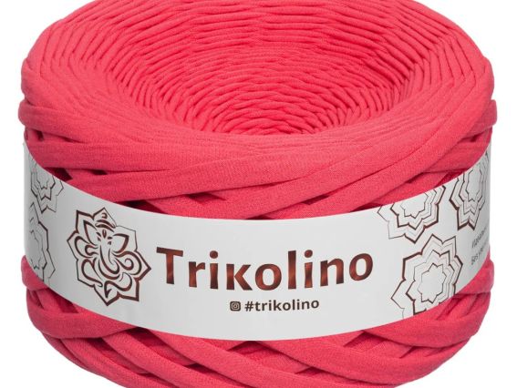 Пряжа Тріколіно трикотажна 7-9 мм 100 м Trikolino 428776 Коралл