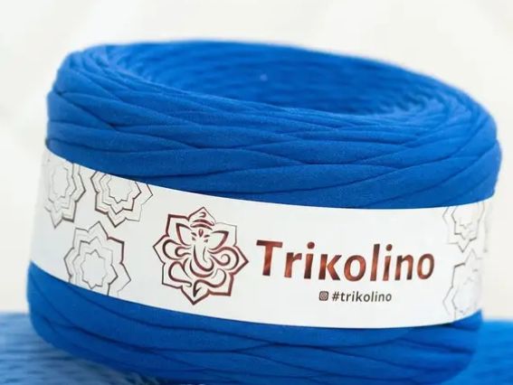 Пряжа Тріколіно трикотажна 7-9 мм 100 м Trikolino 435004 Королівський синій