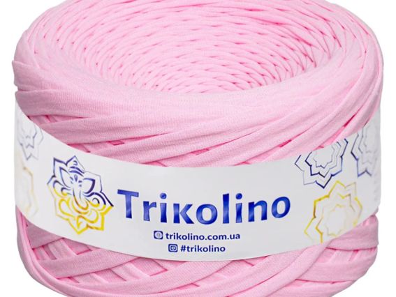 Пряжа Тріколіно трикотажна 7-9 мм 100 м Trikolino 4500030 Рожева орхідея