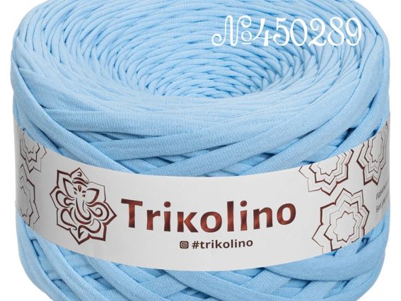 Пряжа Тріколіно трикотажна 7-9 мм 100 м Trikolino 450289 Топаз