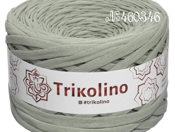 Пряжа Тріколіно трикотажна 7-9 мм 100 м Trikolino 460346 Оливковий