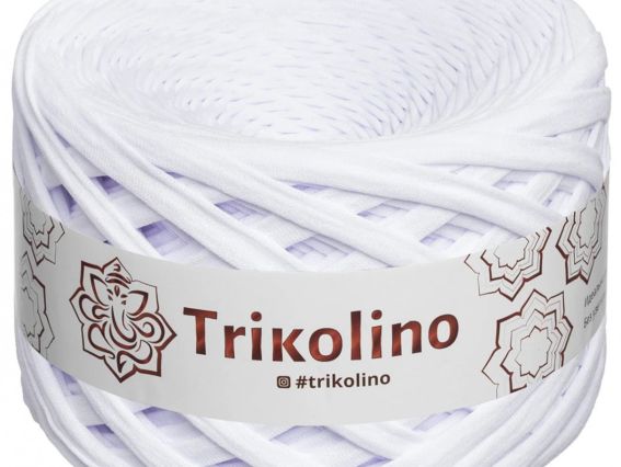 Пряжа Тріколіно трикотажна 7-9 мм 100 м Trikolino 470202 Сніжна троянда