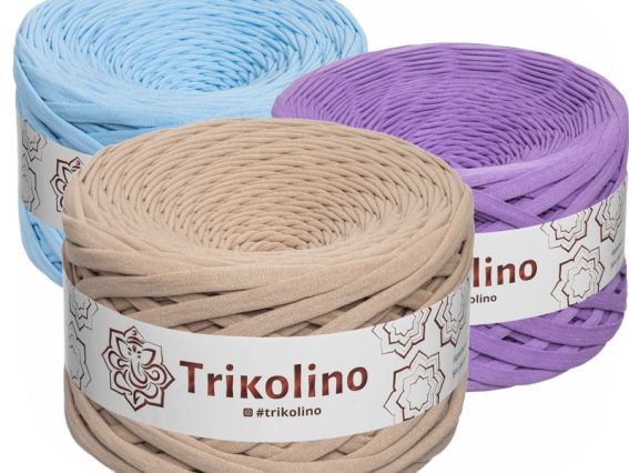 Тріколіно пряжа-стрічка трикотажна первічна, Trikolino ширина 7-9 мм 100 м