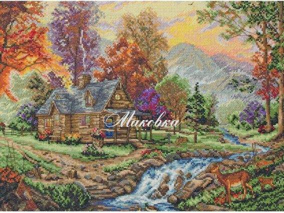 01223 Домик в горах (Mountain Retreat) ANCHOR MAIA набор для вышивания нитками