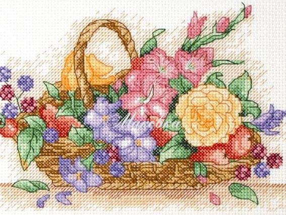 AK117 Цветочная корзина (Floral Basket) ANCHOR набор для вышивания AK117 Цветочная корзина (Floral Basket) ANCHOR набор для вышивания