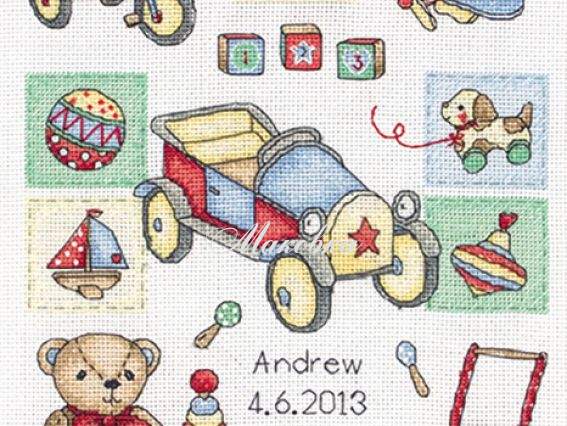 ACS39 Рождение Мальчика метрика (Boy Birth Sampler) ANCHOR набор для вышивания ACS39 Рождение Мальчика метрика (Boy Birth Sampler) ANCHOR набор для вышивания