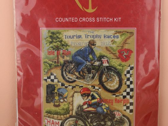 Набор для вышивания нитками ACS47 Мотоспорт (Isle of Man) ANCHOR