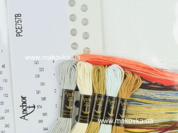Набір для вишивання нитками PCE757 Кухонна полиця (kitchen shelf) ANCHOR