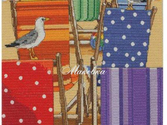 PCE767 Радужные шезлонги (Rainbow Deckchairs) ANCHOR набор для вышивания PCE767 Радужные шезлонги (Rainbow Deckchairs) ANCHOR набор для вышивания