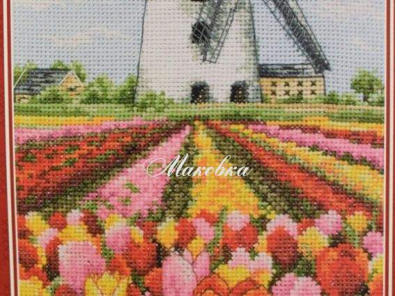 PCE0806 Пейзаж с тюльпанами (Dutch Tulips Landscape) ANCHOR набор для вышивания PCE0806 Пейзаж с тюльпанами (Dutch Tulips Landscape) ANCHOR набор для вышивания