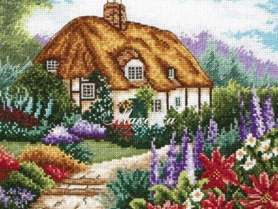 PCE593 Коттедж (Cottage Garden in Bloom) ANCHOR набор для вышивания