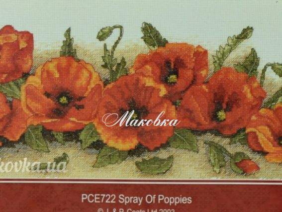 PCE722 Россыпь маков (Spray of Poppies) ANCHOR набор для вышивания
