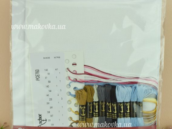 Набор для вышивания нитками PCE760 Винтажный Роллс на пляже (Vintage Rolls on the Beach) ANCHOR