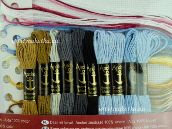 Набор для вышивания нитками PCE760 Винтажный Роллс на пляже (Vintage Rolls on the Beach) ANCHOR