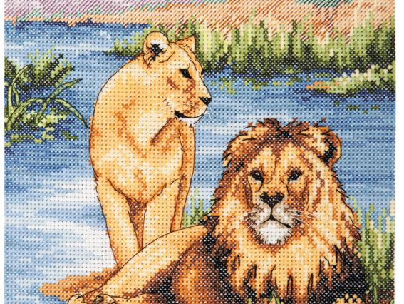 PCE964 Львы Lions ANCHOR набор для вышивания PCE964 Львы Lions ANCHOR набор для вышивания
