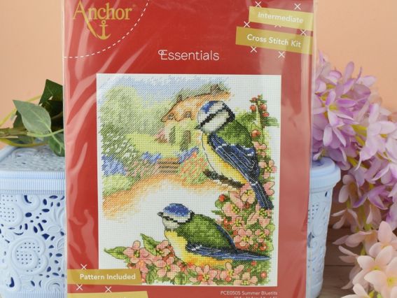 Набір для вишивання нитками PCE0505 Літні блакитні синиці  (Summer Blue TIT) ANCHOR
