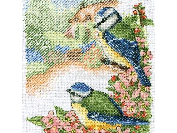 PCE0505 Літні блакитні синиці (Summer Blue TIT) ANCHOR вишивка нитками PCE0505 Літні блакитні синиці (Summer Blue TIT) ANCHOR вишивка нитками