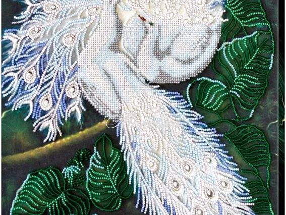 Вышивка бісером Белоснежный символ счастья, АВ-398, Абрис Арт Вышивка бісером Белоснежный символ счастья, АВ-398, Абрис Арт