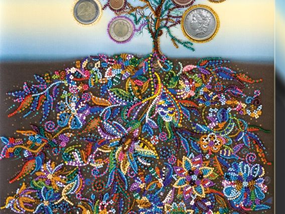 Набір для вишивання бісером AB-508 Грошове дерево Абріс Арт