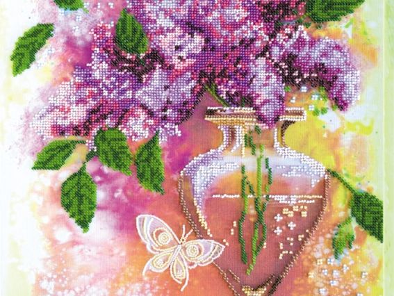 Набір для вишивання бісером AB-528 Бузковий натюрморт, Абрис Арт