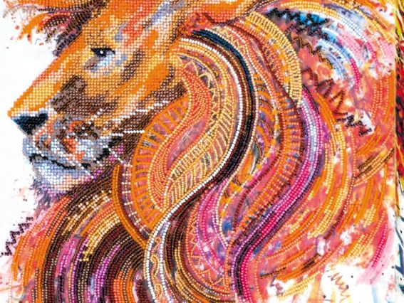 Набір для вишивання бісером AB-555 Вогнегривий лев , Абріс Арт
