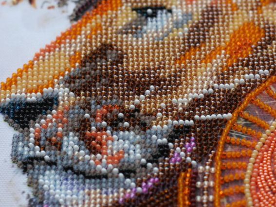 Набір для вишивання бісером AB-555 Вогнегривий лев , Абріс Арт