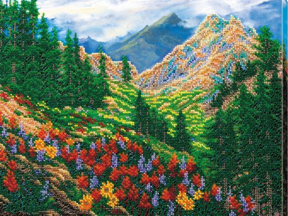 Вишивка бісером AB-561 Гірський пейзаж, Абрис Арт Вишивка бісером AB-561 Гірський пейзаж, Абрис Арт