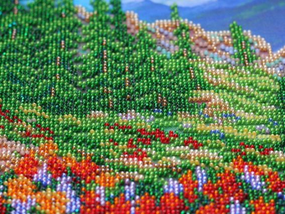 Набір для вишивання бісером AB-561 Гірський пейзаж Абріс Арт