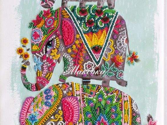 Вышивка бісером AB-605 Три слона на счастье, Абрис Арт