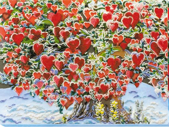Набір для вишивання бісером АВ-607, Дерево кохання Абріс Арт,