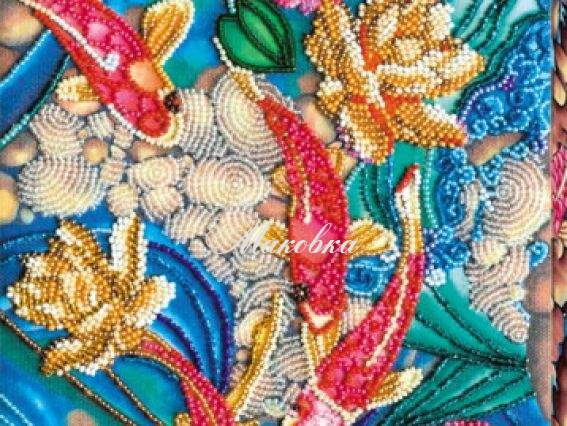 Вышивка бісером AB-616 Карпы кои Абрис Арт Вышивка бісером AB-616 Карпы кои Абрис Арт