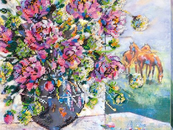 Набір для вишивання бісером AB-618 Рано в ранці  Абріс Арт