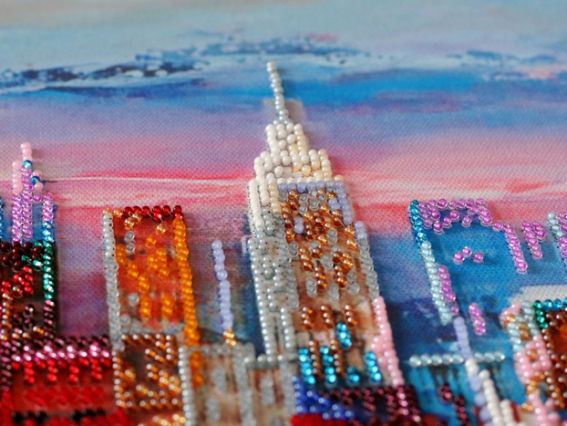 Набір для вишивання бісером AB-637 Вечірнє місто Абріс Арт