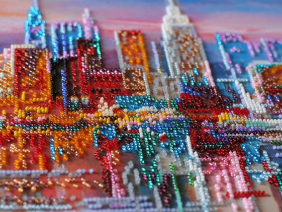 Набір для вишивання бісером AB-637 Вечірнє місто Абріс Арт