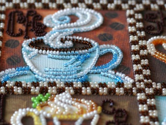 Набор для вышивания чешским бисером AB-638 Кофейная карта , Абрис Арт