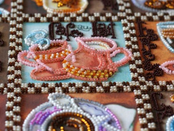 Набор для вышивания чешским бисером AB-638 Кофейная карта , Абрис Арт