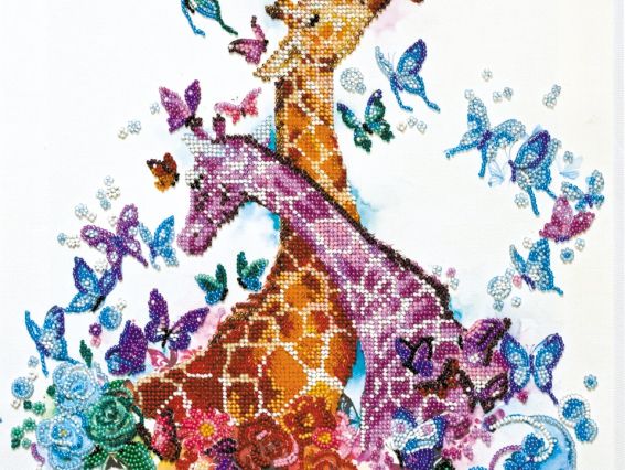 Набір для вишивання бісером AB-641 Плямисті жирафики, Абріс Арт