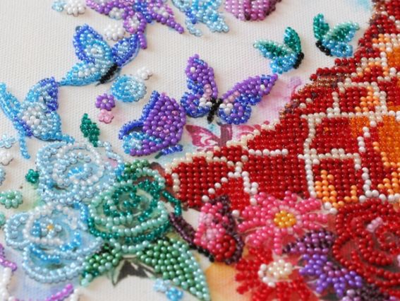 Набір для вишивання бісером AB-641 Плямисті жирафики, Абріс Арт