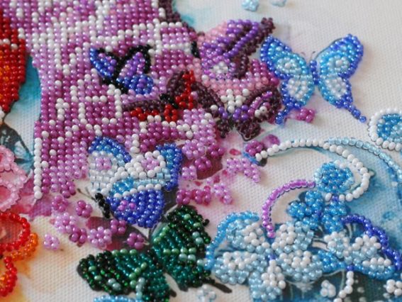 Набір для вишивання бісером AB-641 Плямисті жирафики, Абріс Арт