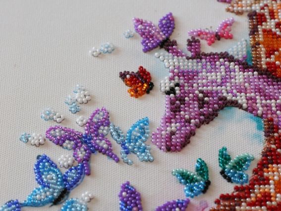 Набір для вишивання бісером AB-641 Плямисті жирафики, Абріс Арт